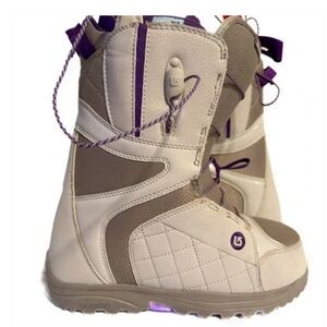 Burton Mint Imprint 1 Snowboard Boots - Cream and Purple
